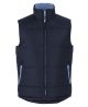 JB's PUFFER CONTRAST VEST NAVY/LT BLUE