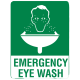 Small Metal Emergency Eyewash Sign 30 x 22.5cm
