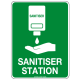 Poly Hand Sanitiser Station Sign 30 x 22.5cm