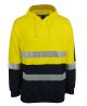 JB's HV D+N 310 COTTON PULLOVER FLEECE HOODIE YELLOW/NVY