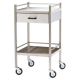 Medium Stainless Steel Trolley with Drawer 60 x 50 x 97cm
