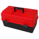 AEROCASE Red and Black Plastic Tacklebox 2 Tray Cantilever 16 x 33 x 19cm