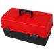 AEROCASE Red and Black Plastic Tacklebox with 2 Trays 20 x 40 x 23cm
