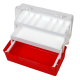 AEROCASE Red and White Plastic Tacklebox with 2 Trays 20 x 40 x 23cm