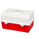AEROCASE Red and White Plastic Tacklebox with 6 Trays 30 x 46.5 x 25.4cm