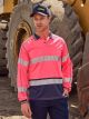 Taped Hi Vis Polyester Mesh Polo