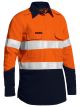Womens TenCate Tecasafe® Plus Taped Two Tone Hi Vis FR Closed Front Shirt With Concealed Front Placket- Long Sleeve
