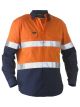 Bisley Recycle Taped Two Tone Hi Vis Drill Shirt