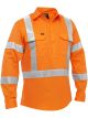 X Taped Closed Front Hi Vis Cool Lightweight Drill Shirt