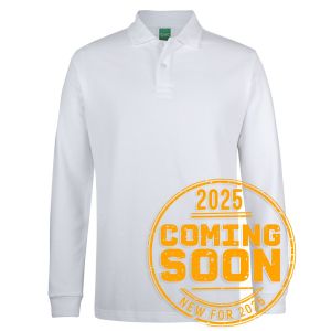 C of C L/S 320G POPCORN COTTON POLO WHITE - 2XL