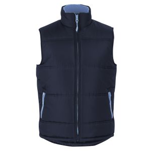 JB's PUFFER CONTRAST VEST NAVY/LT BLUE