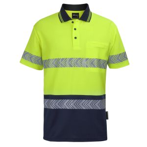 JB's HV S/S D+N C/BACK SEGMENTED TAPE POLO