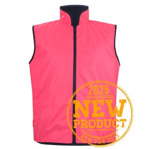 JB's HV 4602.1 REVERSIBLE VEST HV PINK/NAVY-2XS