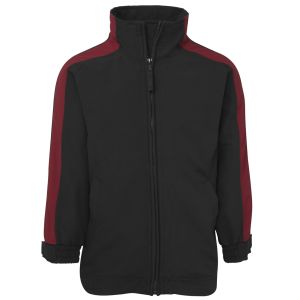 PODIUM KIDS WARM UP JACKET BLACK/DK RED
