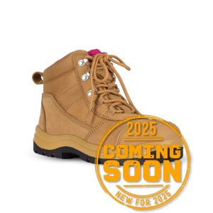 JB's LADIES ATRAX ZIP SAFETY BOOT WHEAT/PINK -05