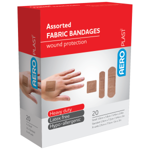 AEROPLAST Premium Fabric Assorted Dressings Box/20
