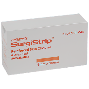 AEROPLAST Wound Closure Strips 6 x 38mm 6 strips/card Box/50
