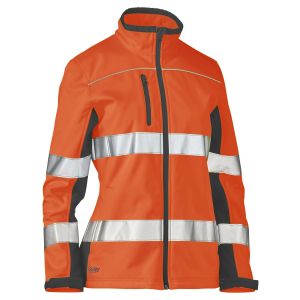 Women's Taped Two Tone Hi Vis Soft Shell Jacket