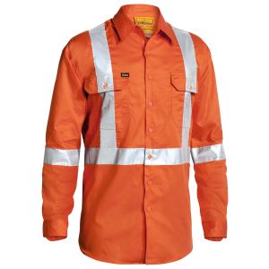 3M X Taped Hi Vis Long Sleeve Mens Drill Shirt