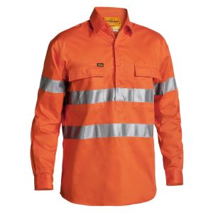Taped Hi Vis Closed Front Drill Shirt