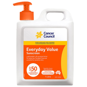 CANCER COUNCIL SPF50 Everyday Value Sunscreen Pump 1L