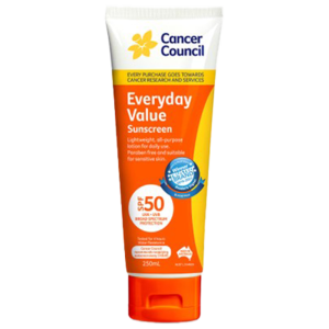 CANCER COUNCIL SPF50 Everyday Value Sunscreen Tube 250mL