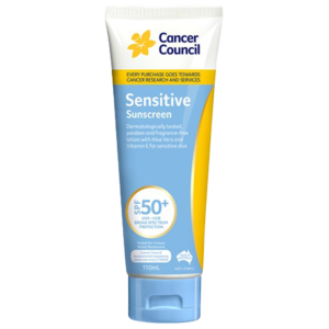 CANCER COUNCIL SPF50+ Sensitive Sunscreen Tube 110mL