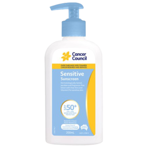 CANCER COUNCIL SPF50+ Sensitive Sunscreen Pump 200mL