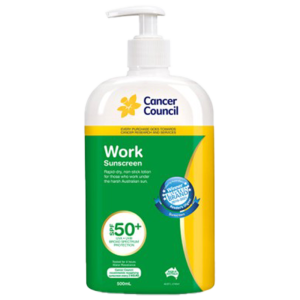 CANCER COUNCIL SPF50+ Work Sunscreen Pump 500mL